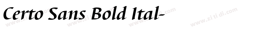 Certo Sans Bold Ital字体转换